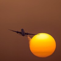 Frankfurt am Main, Airport, 24.02.2021, Startende Flugzeuge.
