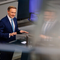 Christian Lindner FDP spricht im Bundestag.