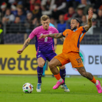 v.l. Toni Kross, Memphis Depay (Niederlande)
Frankfurt, 26.03.2024, Fussball, Testspiel, Deutschland - Niederlande