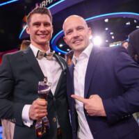 Sportler des Jahres Lukas Dauser mit Fabian Hambüchen.
Baden-Baden, 17.12.2023, Sportler des Jahres 2023