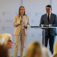 Wiesbaden, Hessischer Landtag, 25.06.2025, Abend des Sports 2025, Landtagspräsidentin Astrid Wallmann und Ministerpräsident Boris Rhein