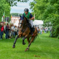 LONGINES PfingstTurnier Wiesbaden am 07.06.2025 im Schloßpark Biebrich Wiesbaden. Vier-Sterne-Vielseitigkeitsprüfung Geländeritt, Michael Jung (GER) auf Fischer Solution II.