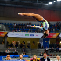 Dresden, 03.08.2025, Gerätfinals 2 Frauen: Schwebebalken, Lea Celine Wartmann (TuS Chemnitz-Altendorf) DIE FINALS 2025 Dresden